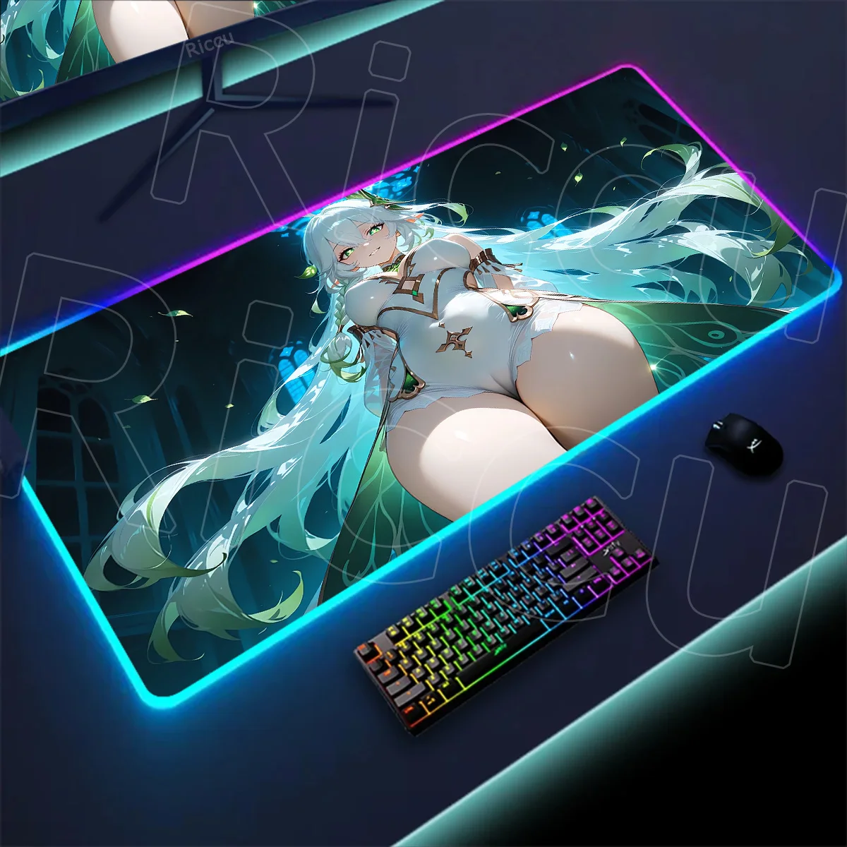 

Big Chest Sexy Genshin Impact Nahida Mouse Pad Game PC Computer HD Print RGB Desk Mat XXL Laptop Keyboard Large Mousepad 900x400