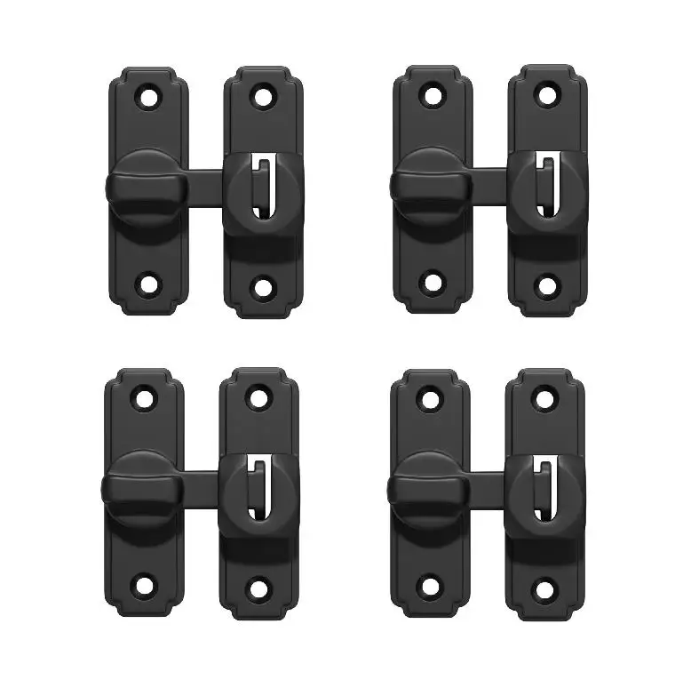 Aluminum For surface Mount Door Latch for Sliding Doors No Drill Needed 75x56.5mm Multiple Color Options Black White Silver