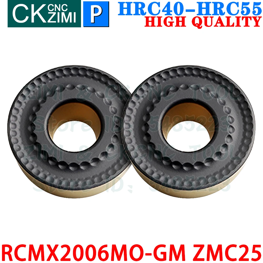 RCMX2006MO-GM ZMC25 RCMX 2006 MO GM ZMC25 R10 Insertos de carburo Insertos de fresado redondos Fresado frontal Herramientas intercambiables Herramientas de torno de metal RCMT TRS10R CNC Para Acero Acero Inoxidable