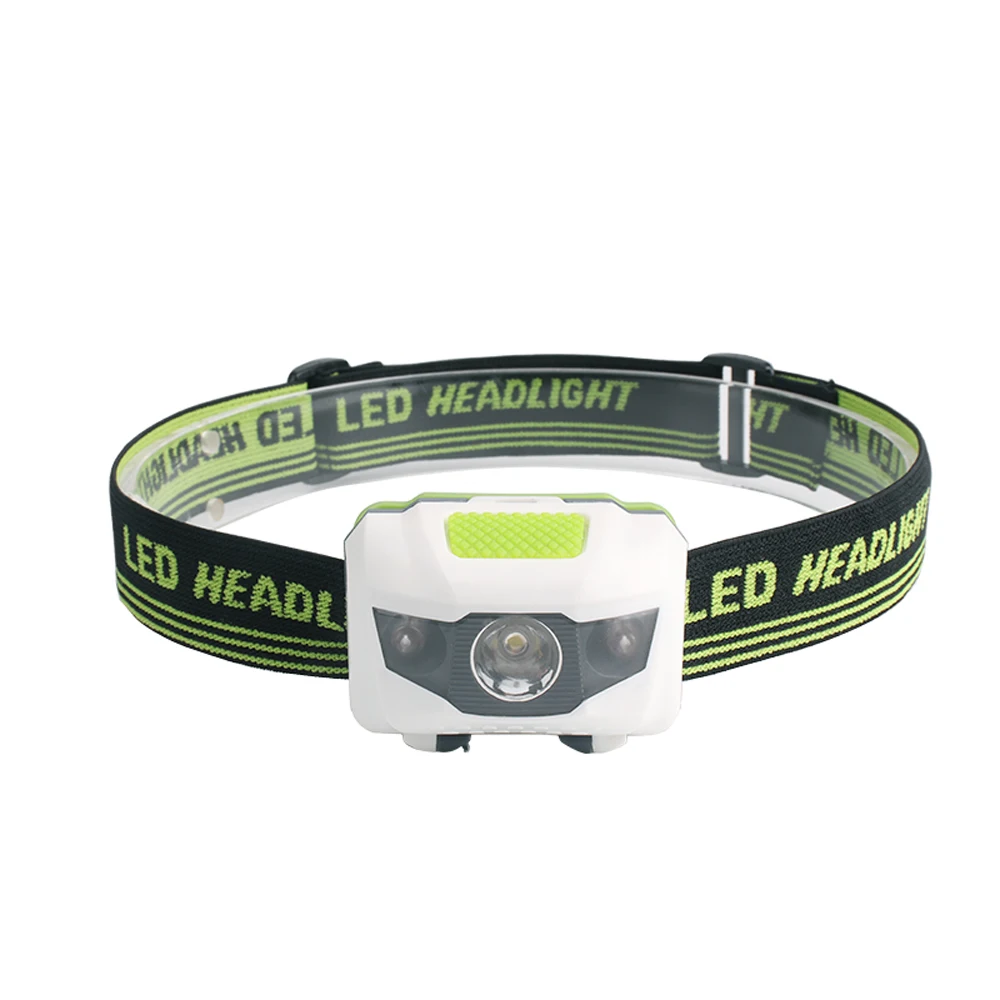 BORUiT LED Mini Headlamps 4-Mode Waterproof Head Torch 600LM Use AAA Battery Head Torch for Camping Hunting Fishing