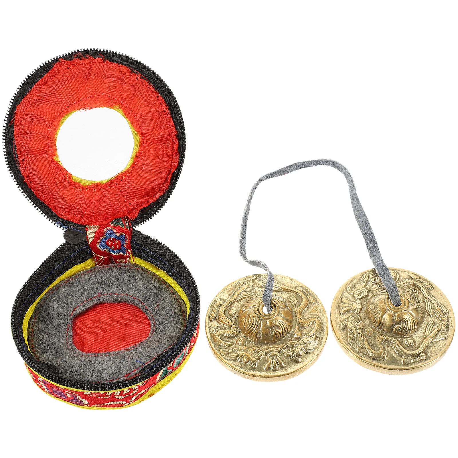 Ring Chime Pure Copper Bell Yoga Cymbals Tibetan Meditation Golden Religious Percussion Instrument