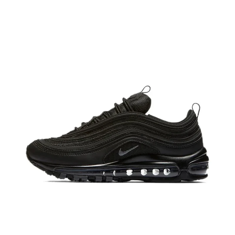 Nike Air Max 97 Black Bullet Men's And Women's Running Shoes Breathable Sports Unisex Black White Sneakers AR4259-001