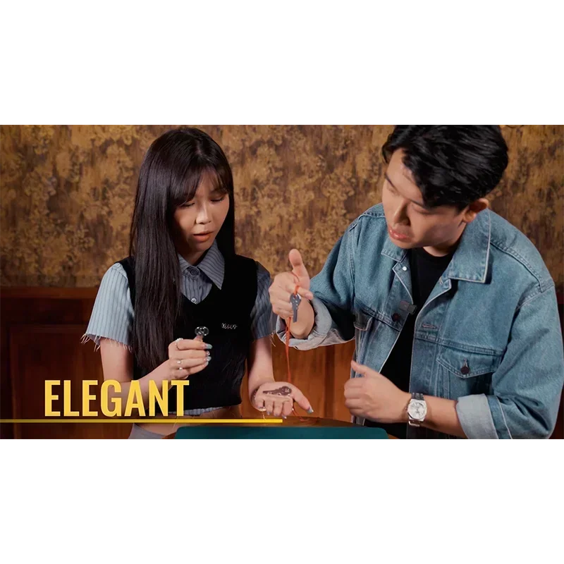 

The Key Shell Set by Bond Lee Magic Tricks Key Cross Flight Key in Ribbon Magia Fun Close-up Illusions Gimmicks Mentalism Props