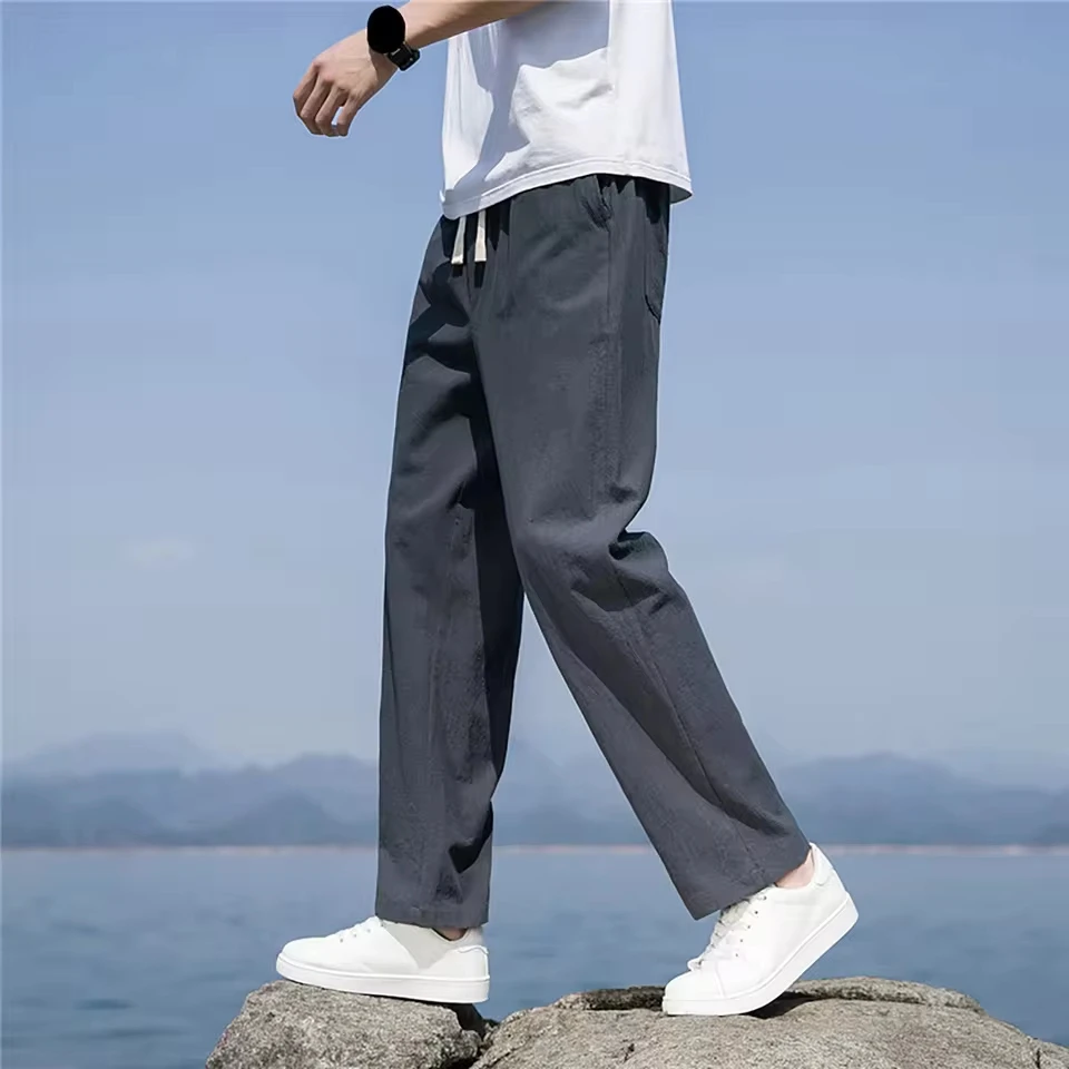 Men's casual Sportswear short pants Mens Fashion Casual Solid Color Try Breathable Cotton And Linen casual clothing шорты