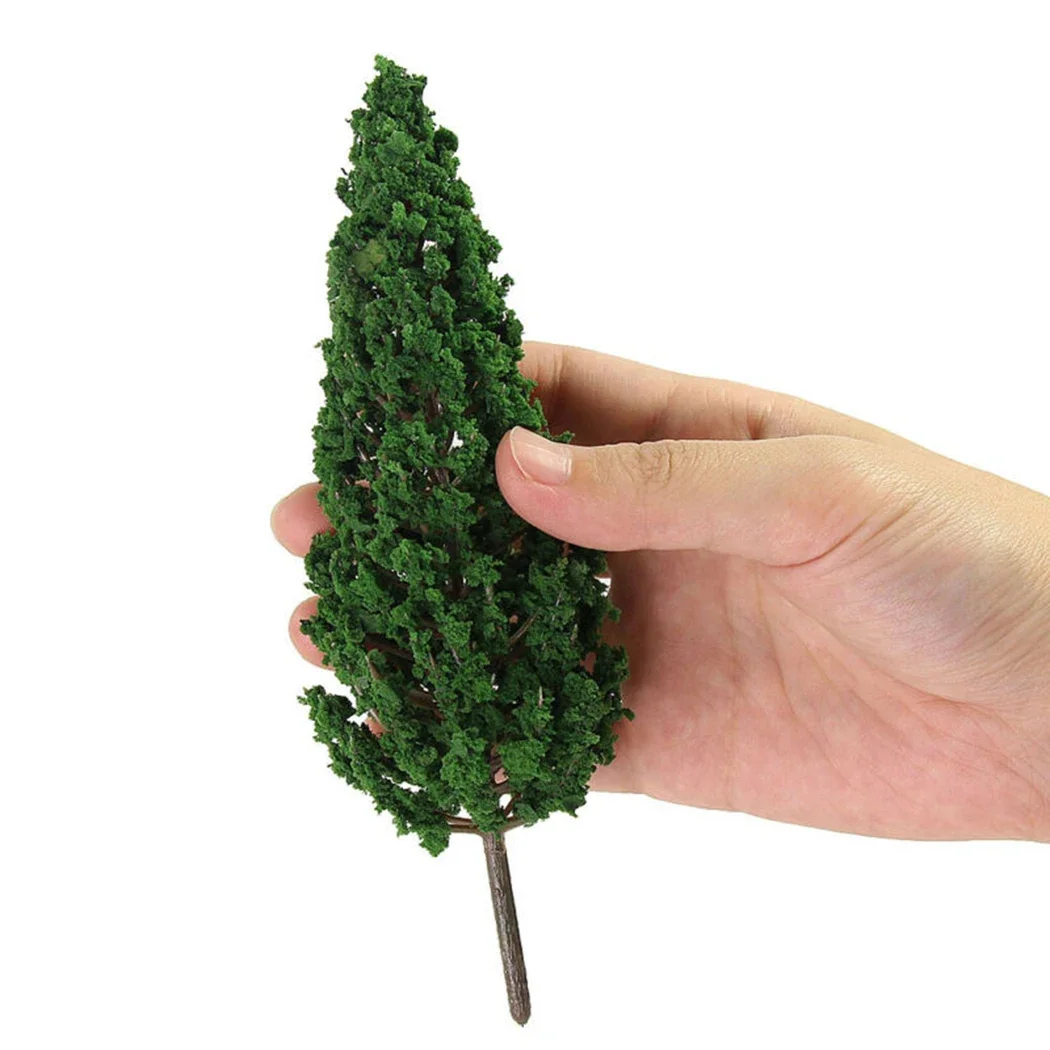 10pcs Model Pine Trees DIY Railway Layout 15cm Miniature Sandtable Model Scenery SL 16059 Greening Landscape Pine Tree Models