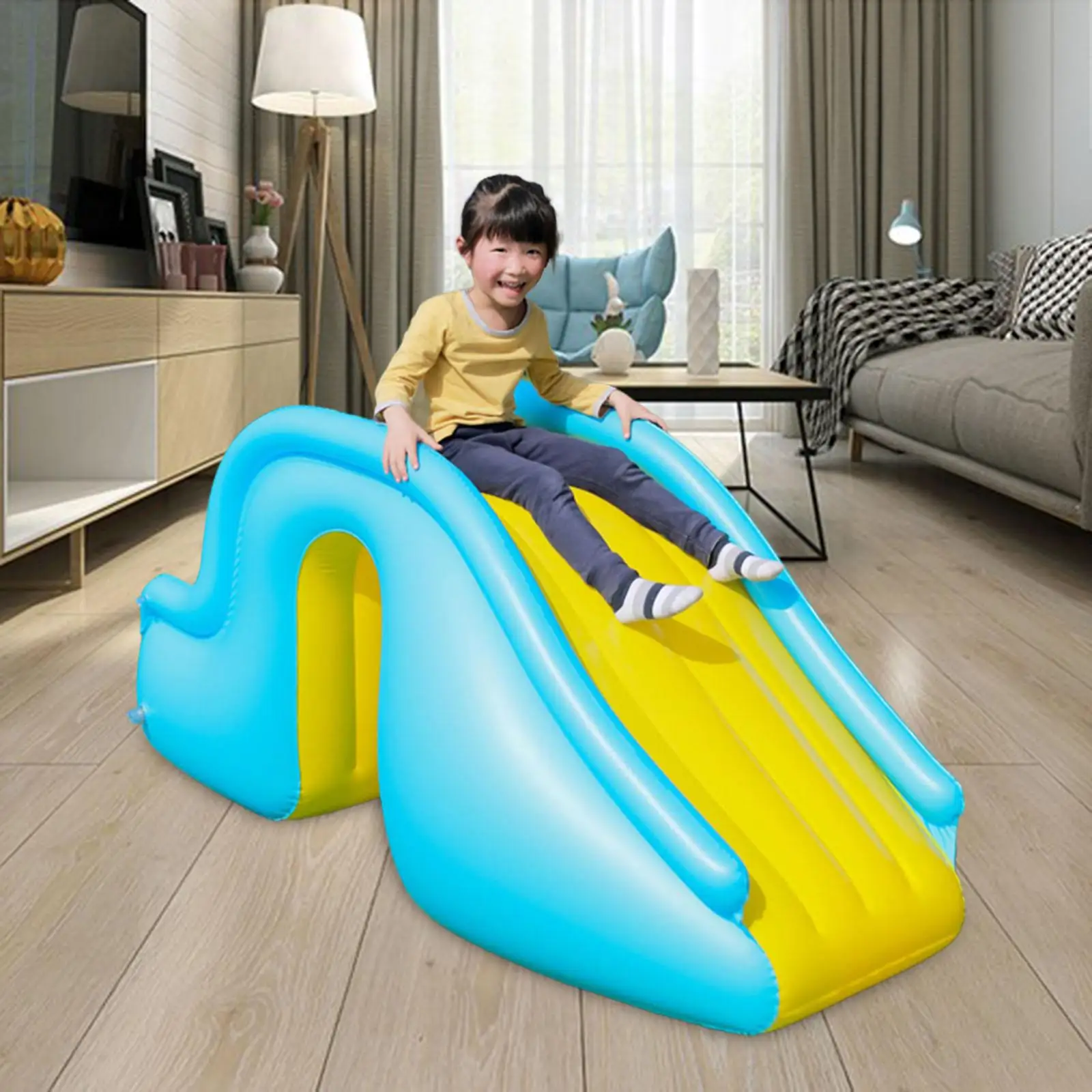 

Inflatable Pool Slide widening Steps Foldable Durable PVC Water Slide for Garden Outdoor Paddling Pool Water Play Toys Backyard