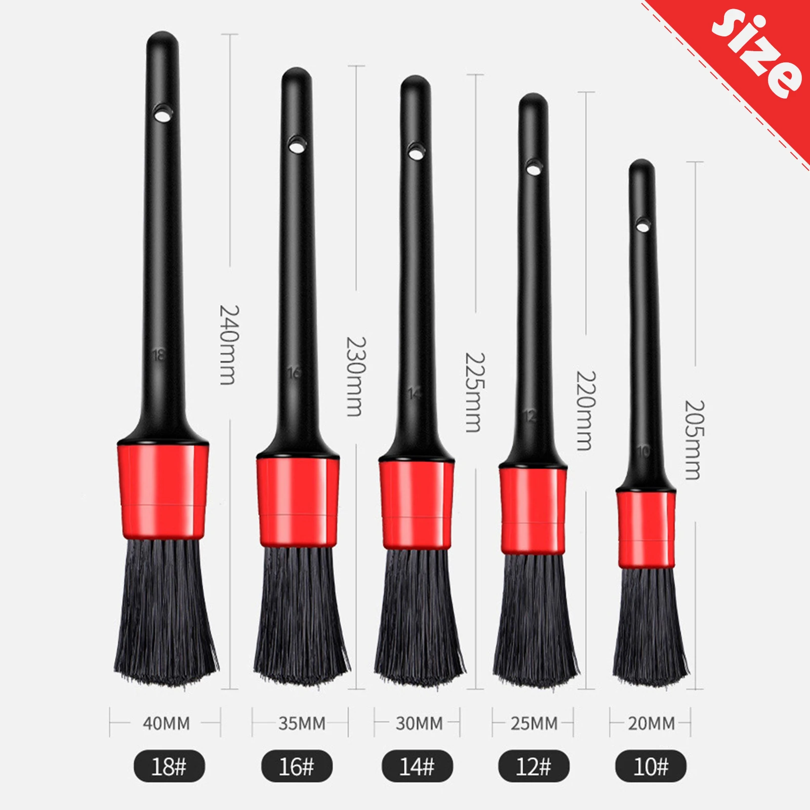 1/5pcs Car Detailing Brush Set Automotive Accessories Detail Brushes For Car Cleaning Interior Air Vents Exterior Wheel Rims