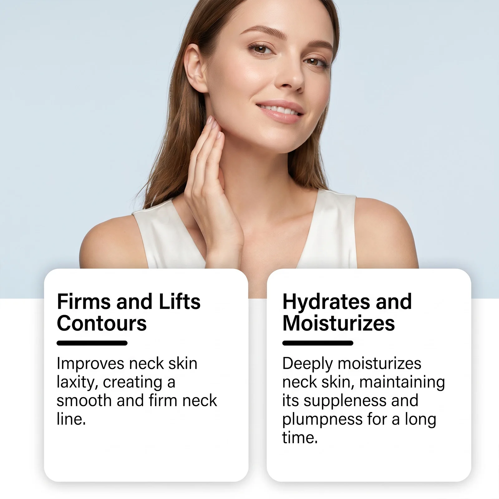 TRI- Lift Peptide Complex Neck Firming Cream Hydrating Toning Smoothing Anti Aging Wrinkle Improve Elasticity Lifting Neck Cream