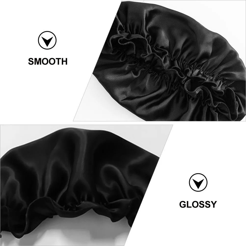 

Silk Sleeping Cap Women Satin Hair Bonnet Tail Turban Scarf Hat for Adult