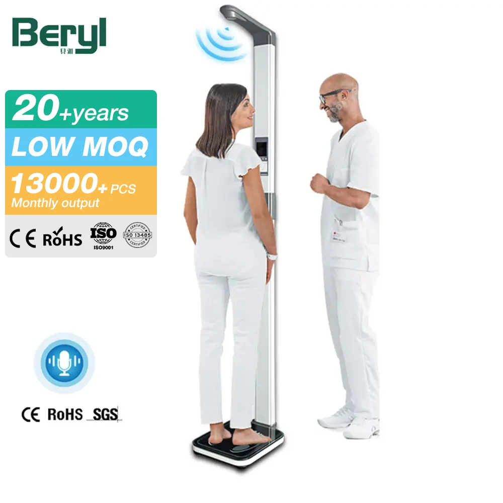 

Ultrasonic Electronic Balance Bmi Measuring Pharmacy Hospitals Digital Height Weight Scale For Human With Printer