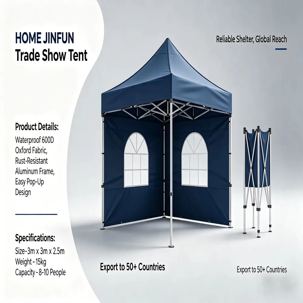 Custom Logo Trade Show Tent 3x3 10x10 Waterproof Pop up Canopy Aluminum Frame Outdoor Event Advertising Exhibition