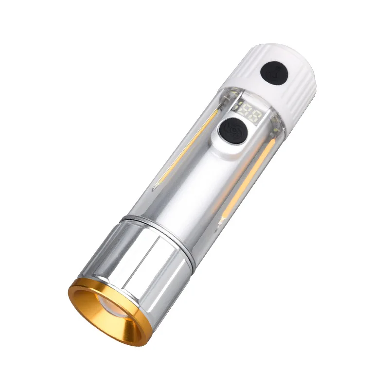 Multifunctional Camping Outdoor Portable Strong Light Long Range Flashlight Durable Tent Household Rechargeable USB Ambient LED