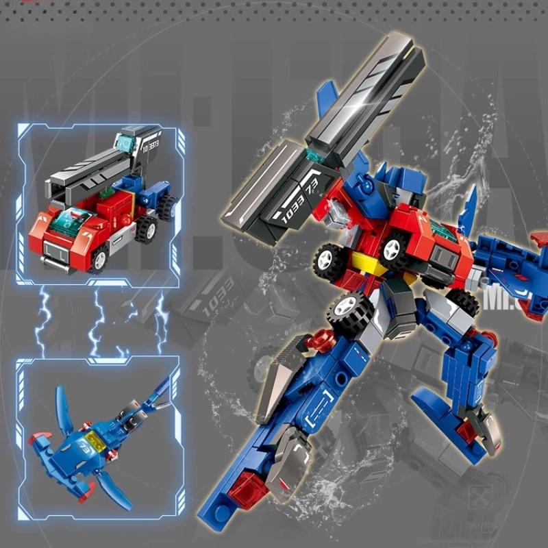 SEMBO Dwufunkcyjny Zestaw Klocków Mecha z Małych Elementów, Edukacyjny Model do Składania dla Dzieci, Kolekcja Zabawek, Prezent Urodzinowy