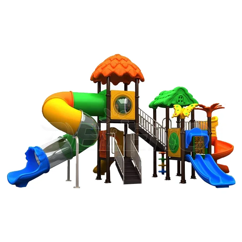 Different Size Outdoor Playground Plastic Slide High-Low Combination Slide for Kids in Park and Kindergarten