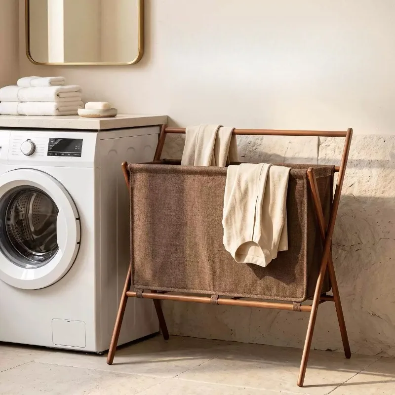 Collapsible Fabric Laundry Basket Cabinet Clothes Cabinet Tall Laundry Hamper Cheap Narrow Canasto Ropa Sucia Room Accessories