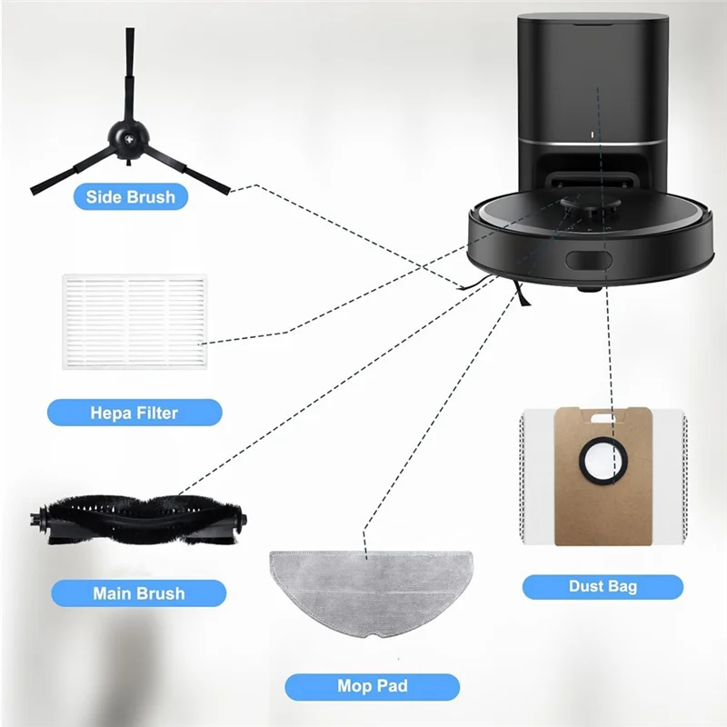 A76G-Accessory Kit Replacement Parts For Tapo RV30 Max Plus,RV20 Max Plus Vacuum Cleaner