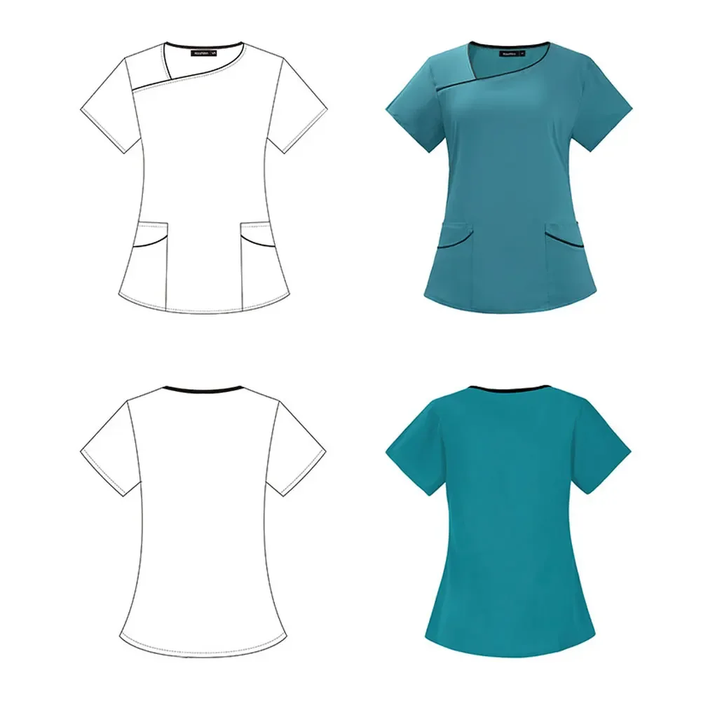 Operating Room Doctor Nurse Work Wear Pet Grooming Working Clothes Medical Uniforms Spa Uniform Womens Scrub Sets Tops+Pants