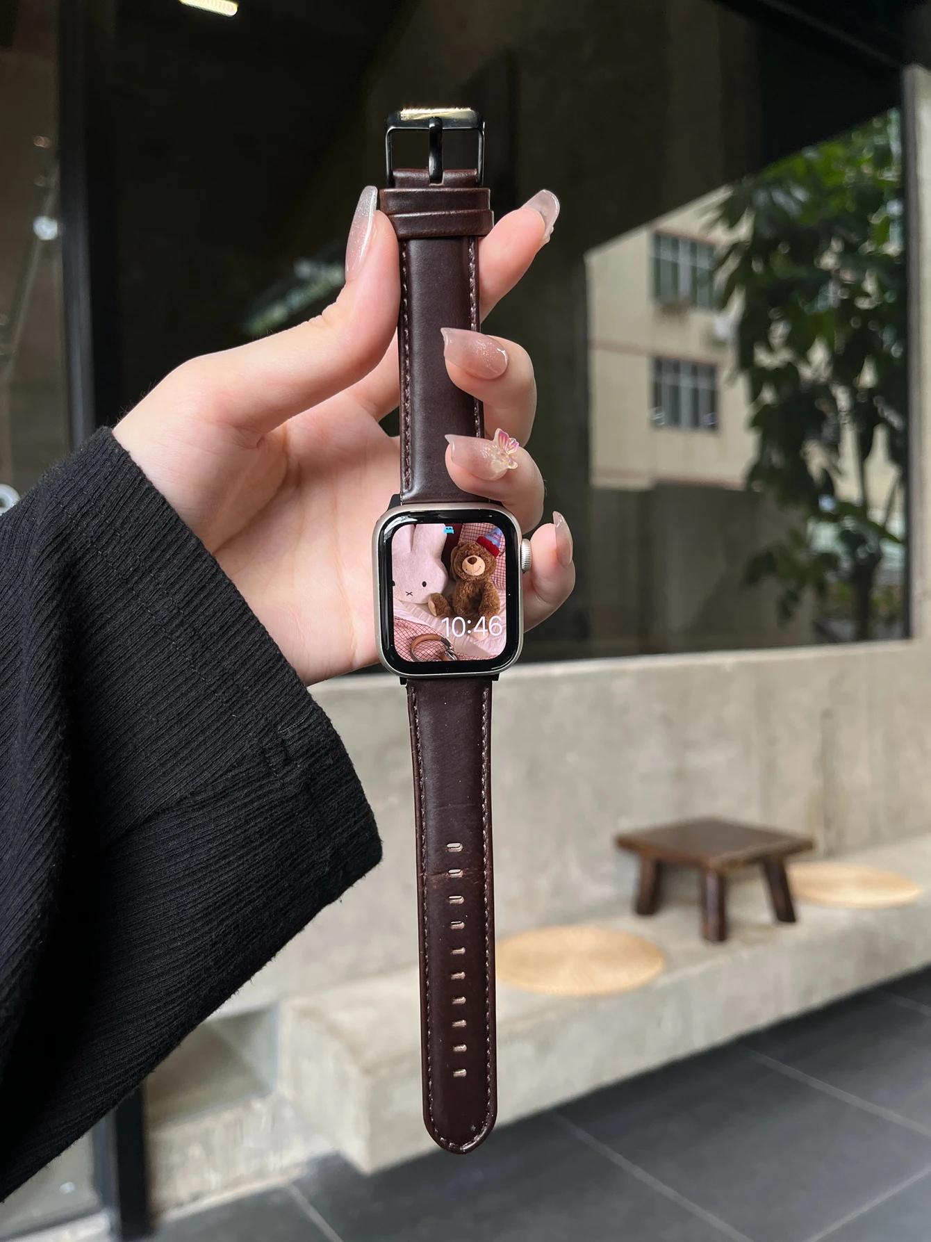 Brown For Apple Watch band women Ultra 10/9/8/7/6/5/4/3/2/1 SE 38mm 40mm 41mm 42mm 44mm 45mm 46mm Leather Loop