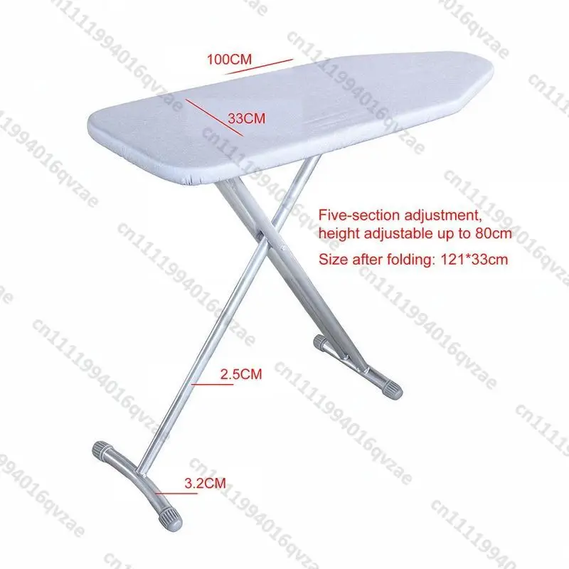 European Folding Ironing Board Full Size Adjustable Ironing Surface Wardrobe Suitable with Hanger