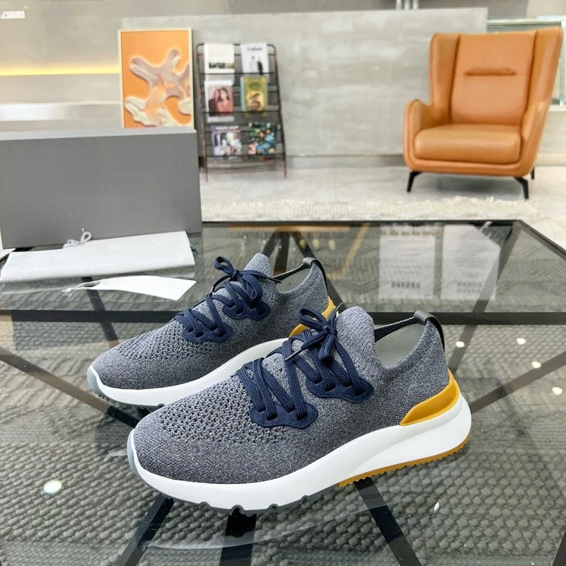 

2026 Lightweight Trendy Men's Sneakers Full Cotton Knit Upper Breathable Classic Minimalist Casual Board Shoes New Style