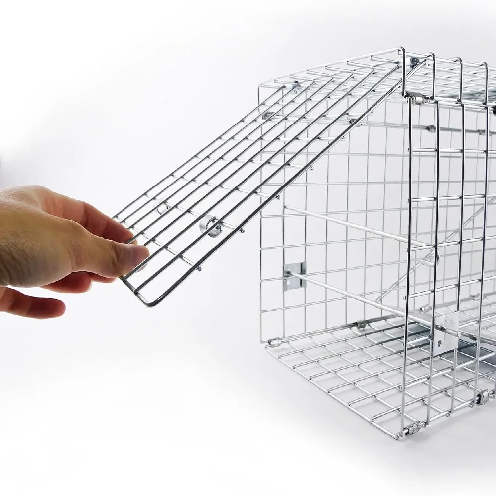 New Live Animal Cage Trap Humane Cat Rodent Control Folding with Handle for Rabbits Stray Cats Squirrels Raccoons Groundhogs