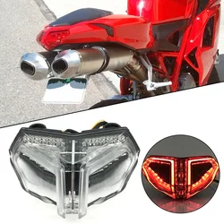 Motorcycle LED Rear Tail Light Brake Turn Signals For Ducati 848 1098 1198 Integrated LED Light Taillight