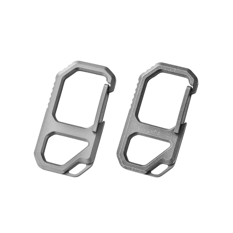 Titanium Alloy Carabiner Key Ring Multifunctional EDC Tool Portable Quick Release for Camping Hiking Backpack Strap Outdoor Gear