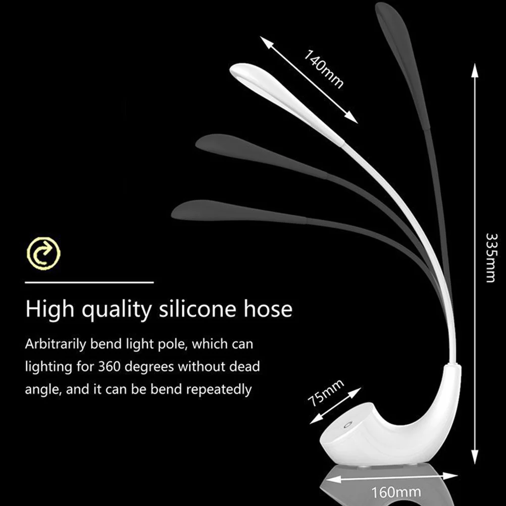 

LED Desk Lamp Flexible Gooseneck Touch Control 3-Level USB Charging Port for Bedroom Office Nightstand LED Desk Lamp