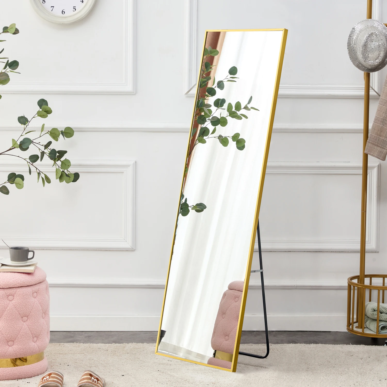 

Aluminium alloy Metal Frame Wall Mounted Full Body Mirror ,Bathroom Vanity Mirror, Bedroom Home Porch, Decorative Mirror, Clothi