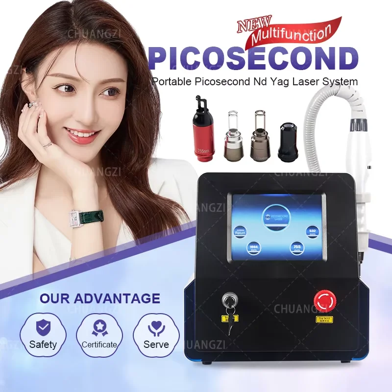 

Professional picosecond laser hair removal tattoo removal machine, equipped with Q-switch nanosecond laser and Nd: YAG laser