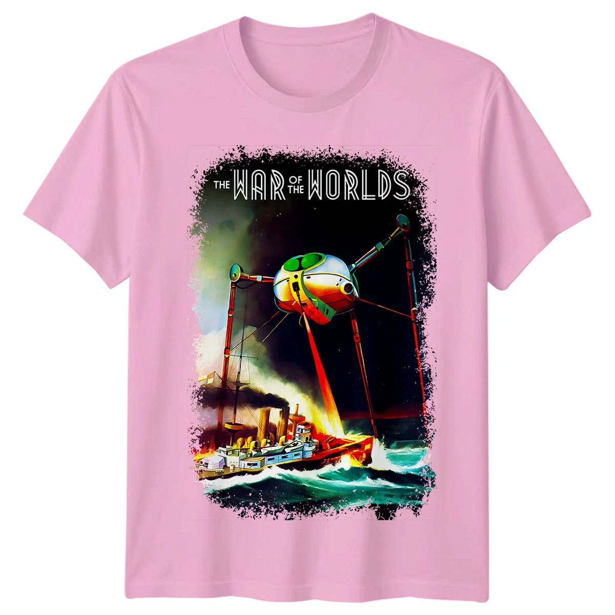 Der Krieg der Welten (1953) Film T-Shirt Damen Herren Baumwoll-T-Shirt Lässiges Sommer-Oversize-Humor-Kurzarm-Streetwear-Oberteil – Detail 4