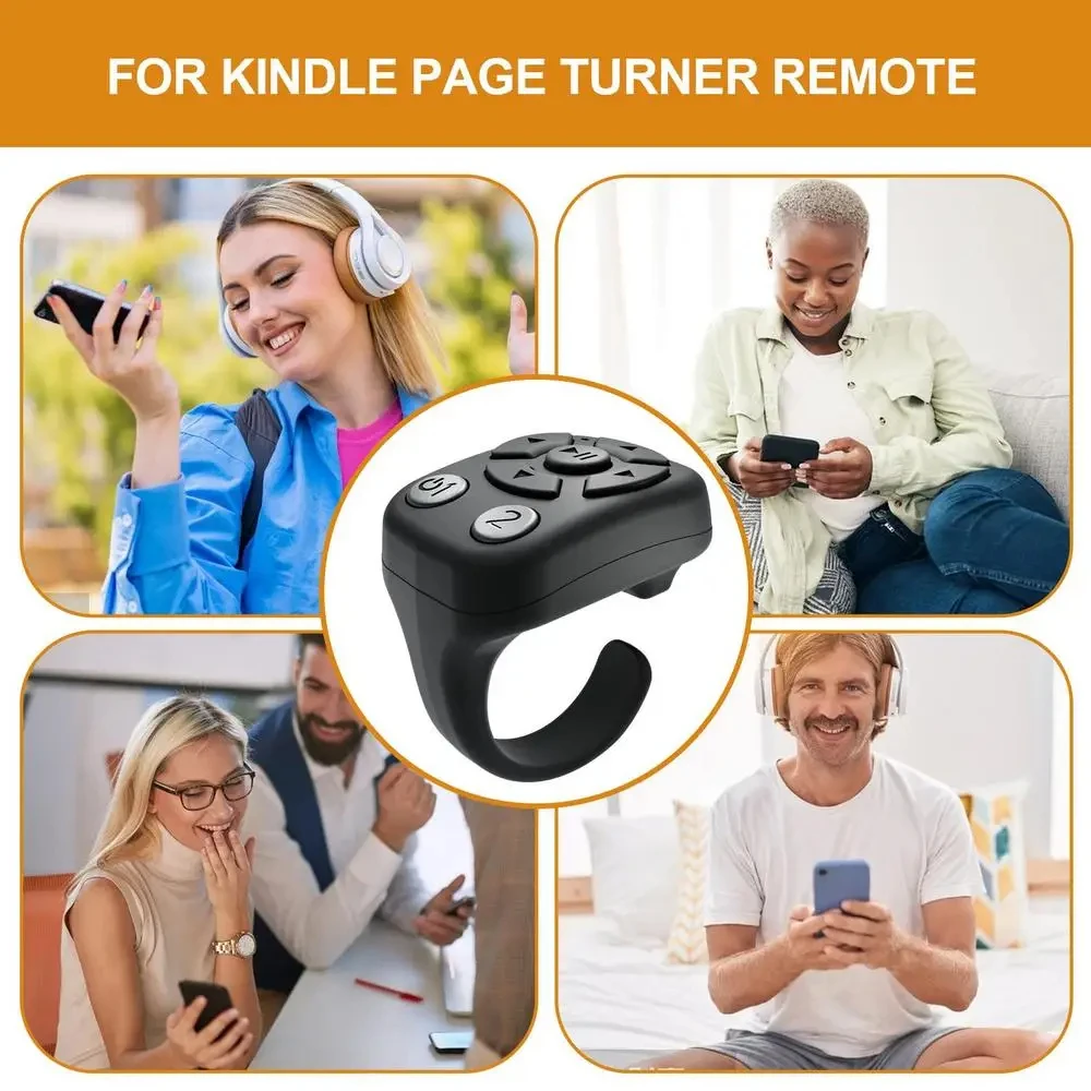 Remote Scrolling Ring For Tiktoks Page Turner Finger Air Mouse Phone Shutter Wireless Bluetooth 5.3 Ring Remote For Kindle APP