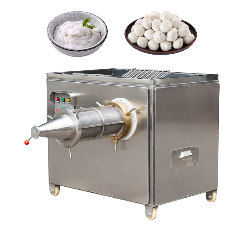 Filtro de hueso pequeño de pescado de acero inoxidable/colador automático de carne de pescado Surimi/colador de carne de pescado para línea de producción de bolas de pescado