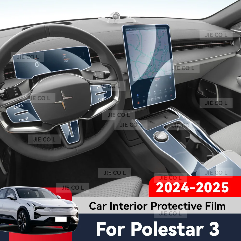 Auto Central Control Screen TPU Navigation Anti Scratch interior Protection Film GPS Navigation For Polestar 3 2024 2025
