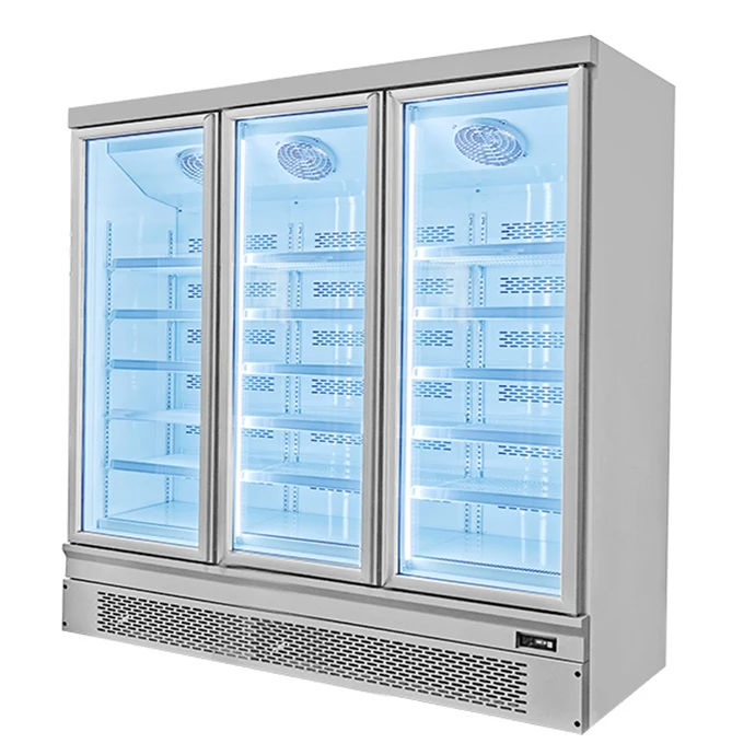 For Frozen Food Double Three Doors Lower Unit Freezing Storage Display Freezer Fridge
