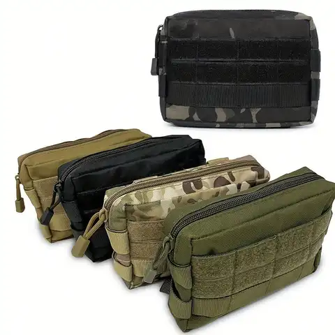 야외 EDC 사냥 Tatical Molle 주머니 허리 팩 동전 핸드폰 가방 나일론 휴대용 남자 세면 용품 가방 클러치 야외