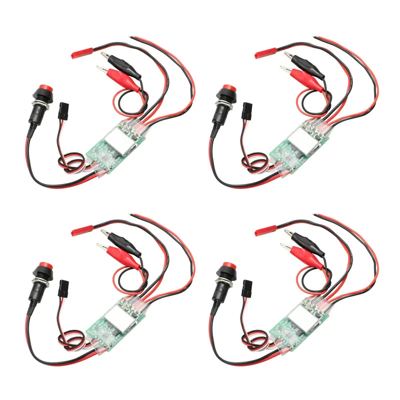 4PCS Electronic Glow Plug Controller Igniter 1.3V 3A Output One-key Start-up Support 5-12V Receiver for RC Model Car Accessories