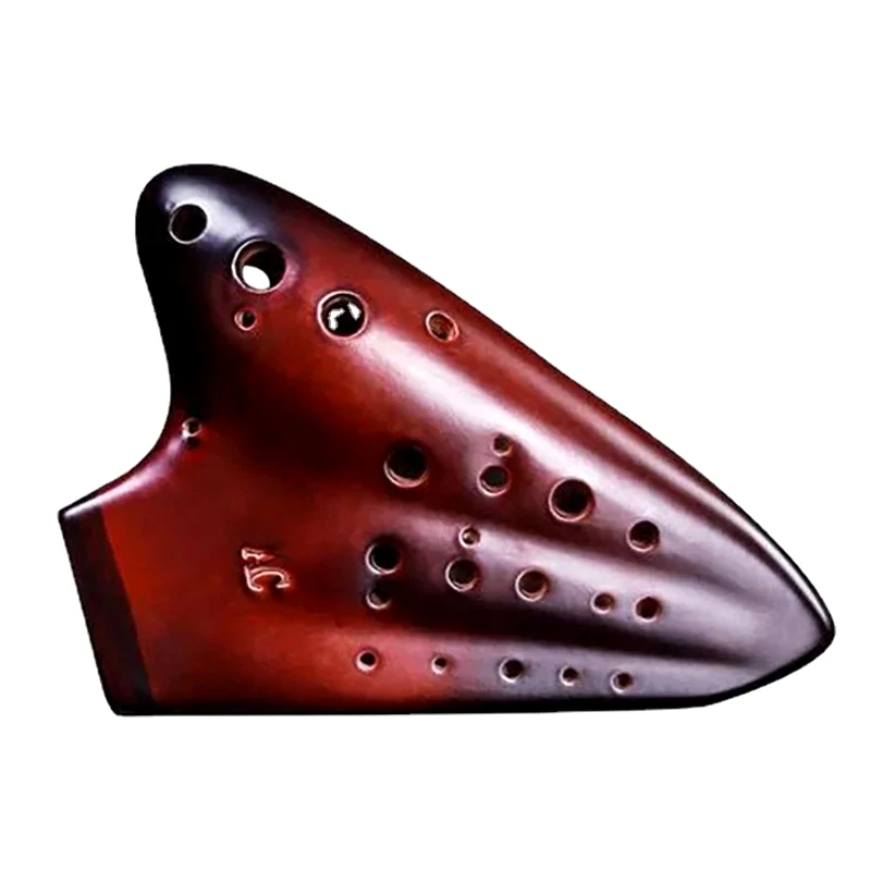 Professional Triple Ocarina Alto C Key AC Retro Smoked Ceramic Ocarina Flute Porcelain Advanced Traditional Musical Instruments