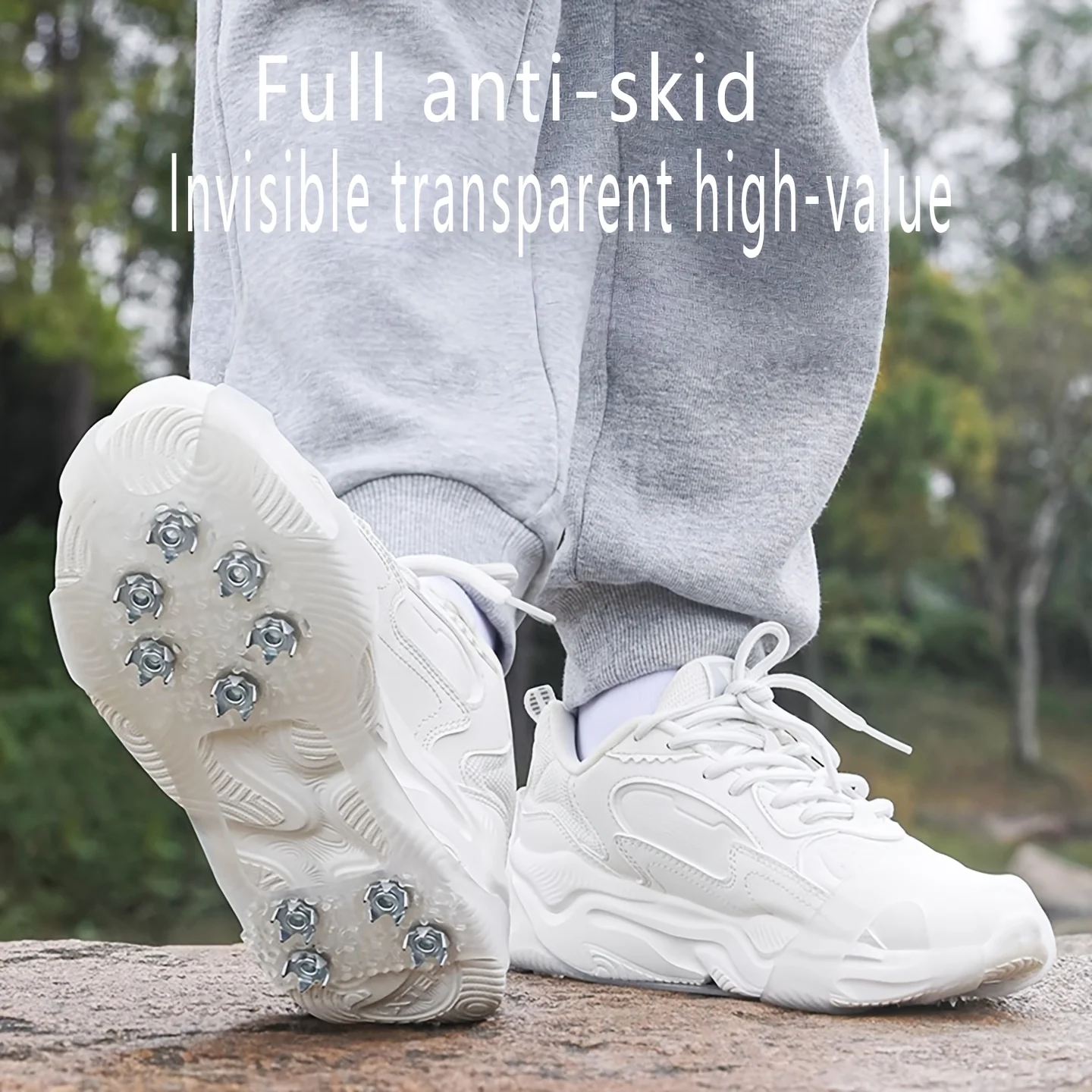 1 Pair Outdoor Anti-Slip Shoe Covers, Suitable for Icy And Snowy Surfaces - Heavy-Duty Anti-Slip Soles Provide Winter Traction