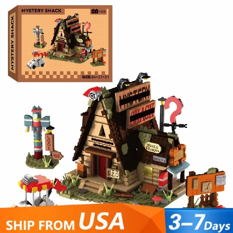 Juego de construcción de casa Medieval, 1125 Uds., arquitectura urbana, bloques de construcción modulares, Kit de modelo de ensamblaje, regalo de Navidad para adultos