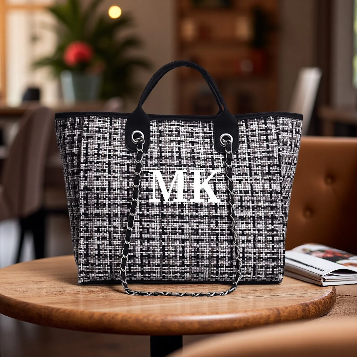 

Handbag Women Personalized Gifts Woman Square Bags Halloween Canvas Handbag Purse University Bag Shoulder Fashion Shopping Bag