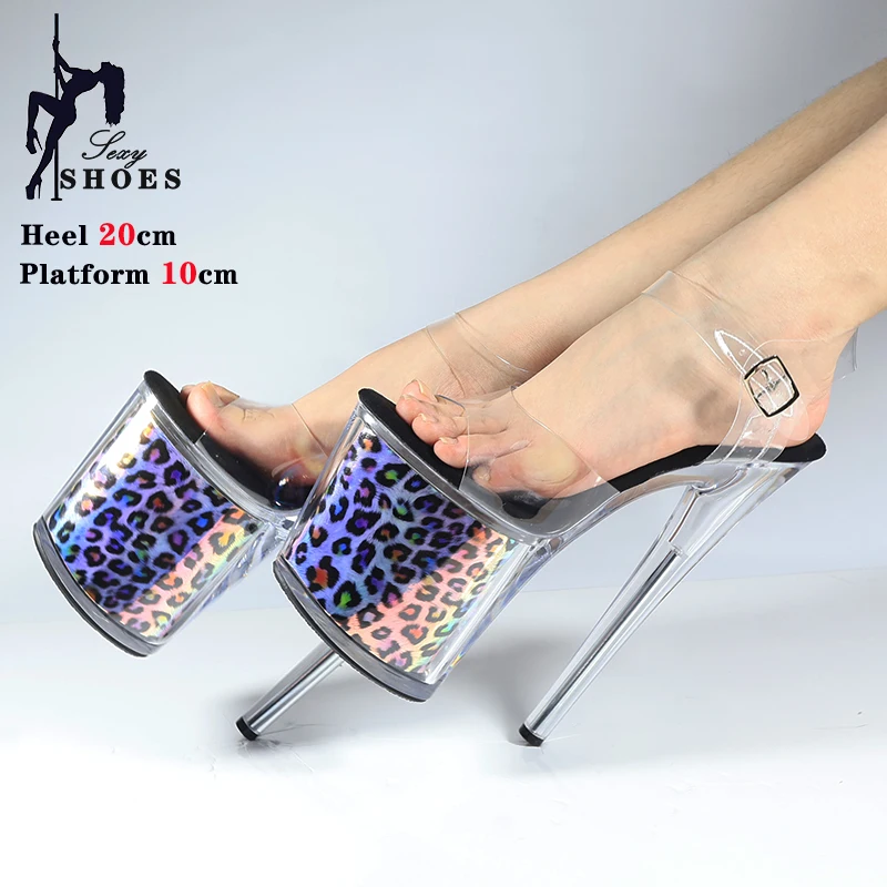 New Summer High Heel Women Sandals Pole Dance Shoes Bling Color Change Crystal Platform Stiletto Stripper Heels Wedding Shoes