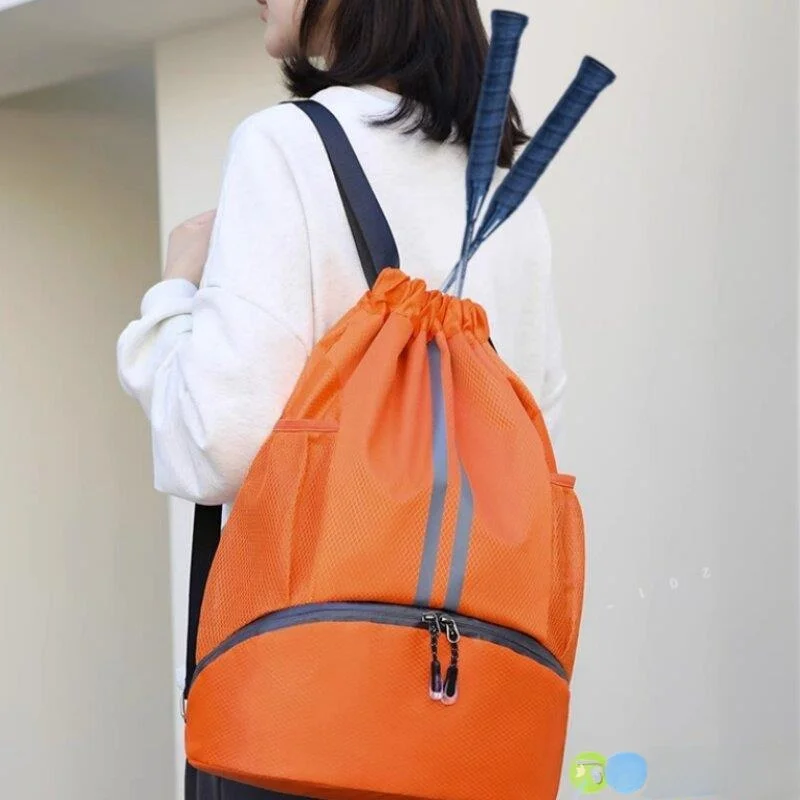 large-capacity-badminton-tennis-racket-drawstring-backpack-waterproof-portable-sports-gear-storage-bag-double-shoulder-bag