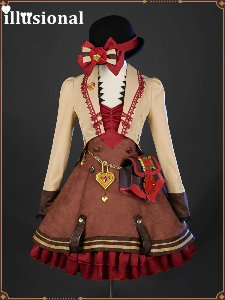 illusional Final Fantasy XIV FF14 2023 Valentione's Day Valentione Emissary's Ruffled Dress Cosplay Costume dress female Hallowe