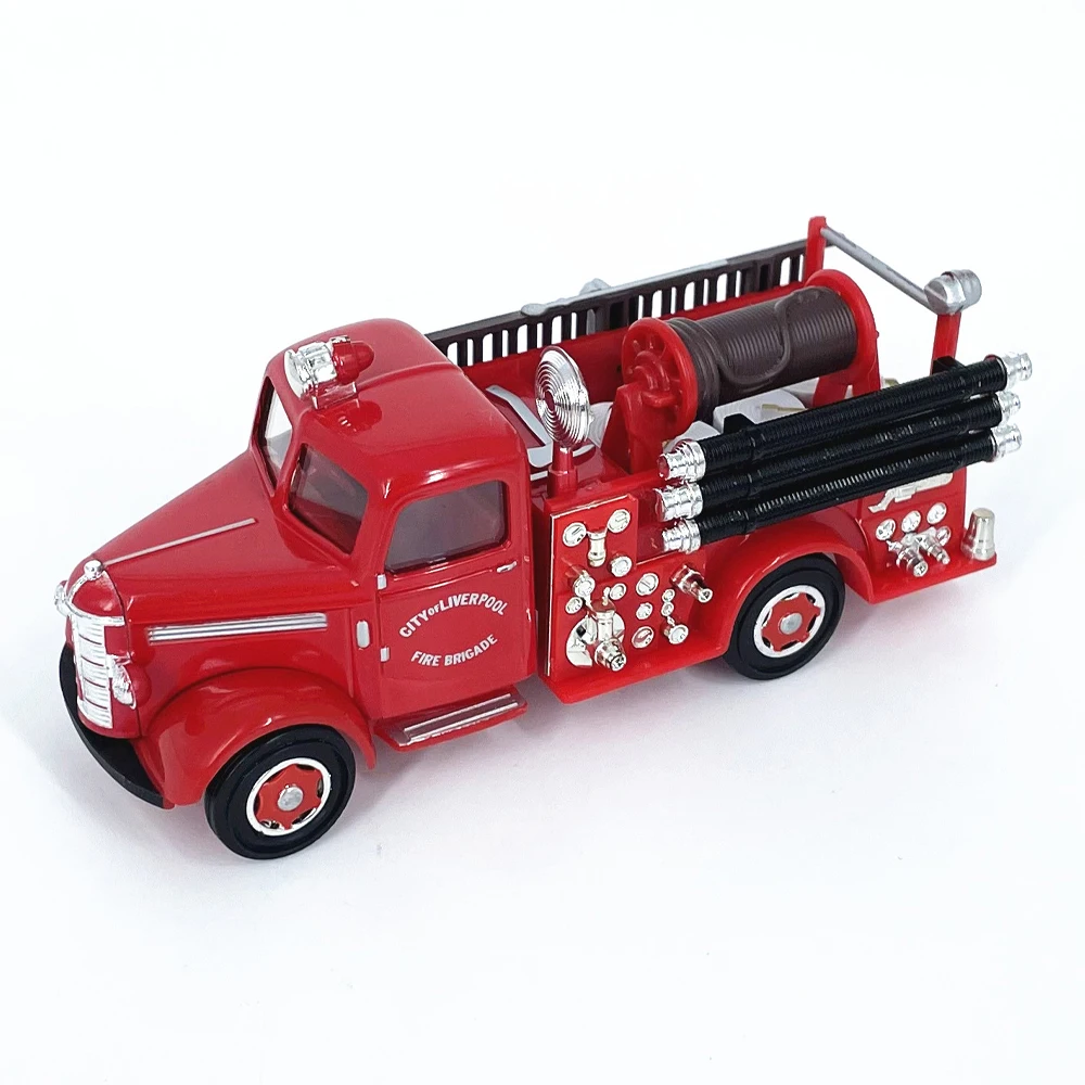 Diecast escala 1:43 bedford motor de incêndio liga modelo de carro brinquedo colecionável presente lembrança exibição ornamento
