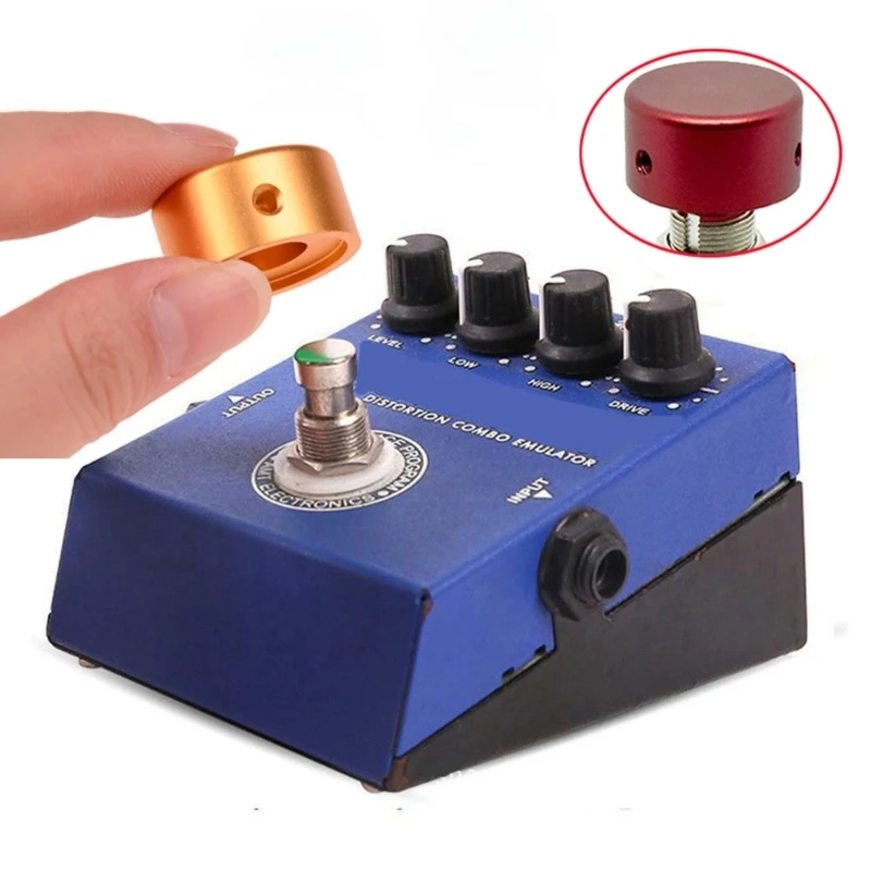 Guitar Effect Pedal Guitar Foot Nail Caps Effect Pedal Pad Cover Aluminum Alloy Tools Parts Foot Switch Toppers Knobs