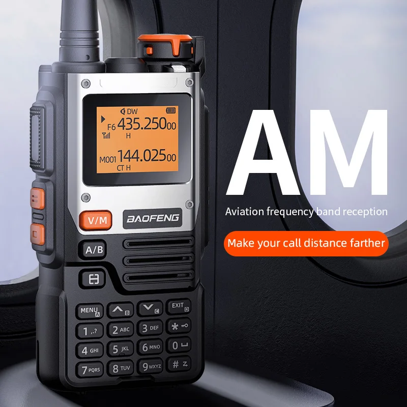 Baofeng walkie-talkie UV-K61wireless HAM replication frequency, 999CH, C-type, DTMF,remote, NOAA, K61, K5 (8) 50KM UHF, VHF