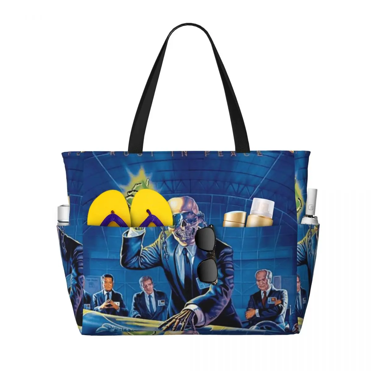 Megadeths Heavy Metal Band Beach Tote Bag Sport Gym Yoga Duffle Large Tote Bag Women Travel Bag Fitness bag