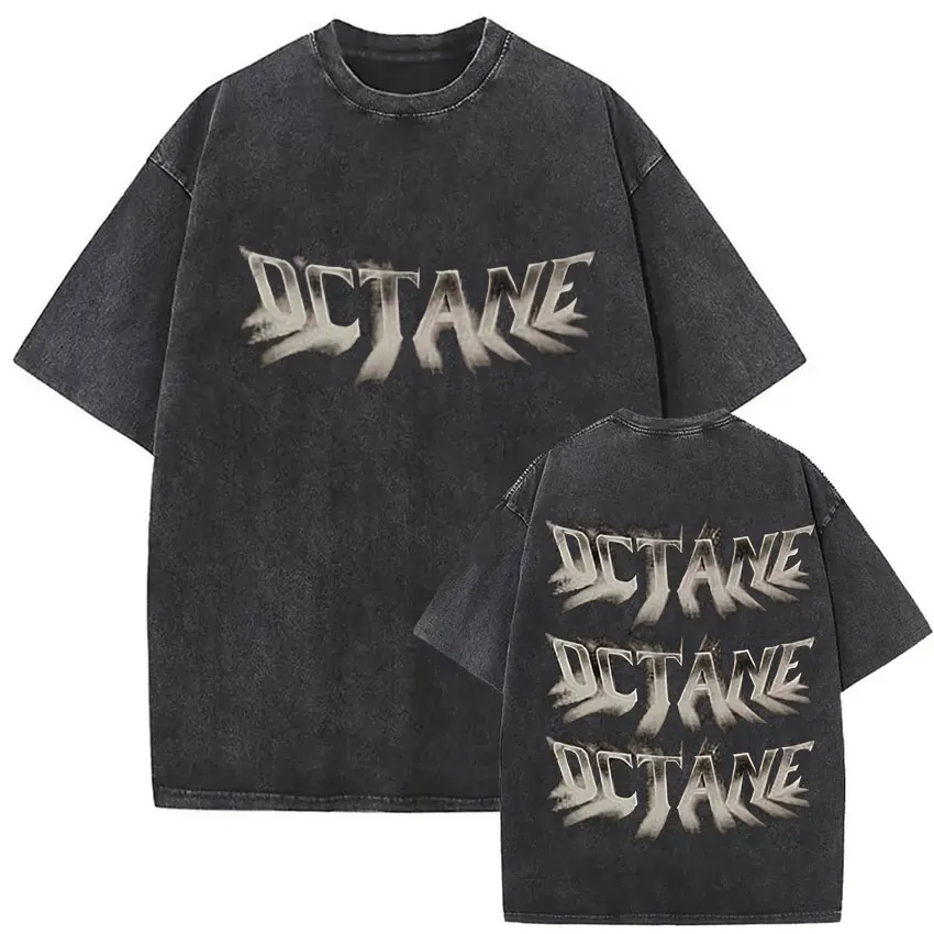 Vintage Washed Don Toliver Octane Tour 2026 Merch T Shirt Men's Rap Punk Gothic Short Sleeve T-shirt Hip Hop Loose Clothing Tees