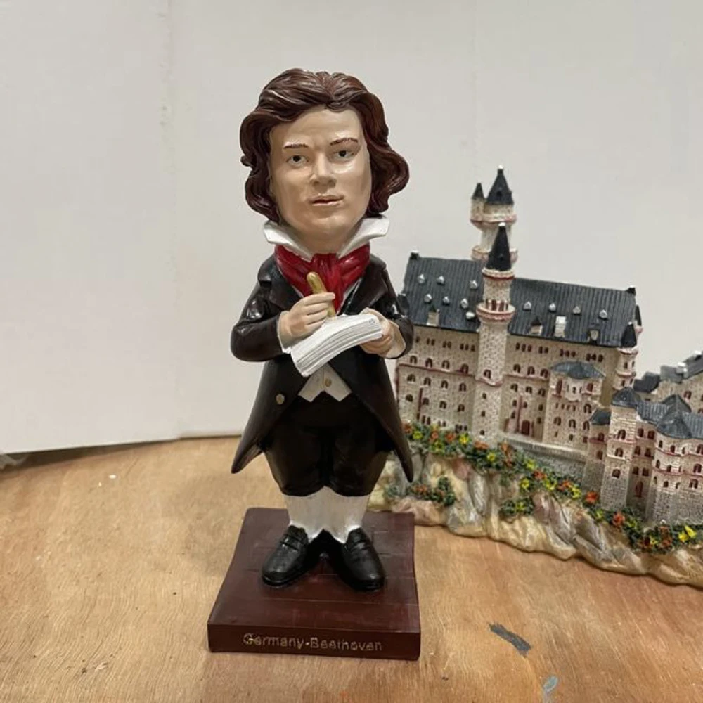 Eduction Famous People Germany Bonn Musician Composer Ludwig Van Beethoven  Statue Room Bookcase  Craft Collect